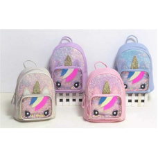 Рюкзак С 59989 (100) 4 кольори, “Єдиноріг”, блискітки, паєтки, ВИДАЄТЬСЯ ТІЛЬКИ МІКС ВИДІВ