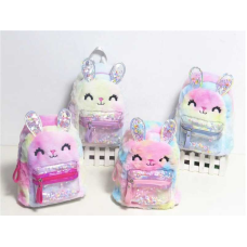 Рюкзак С 59990 (100) 4 види, “Зайченя”, блискітки, кольорові кульки, ВИДАЄТЬСЯ ТІЛЬКИ МІКС ВИДІВ