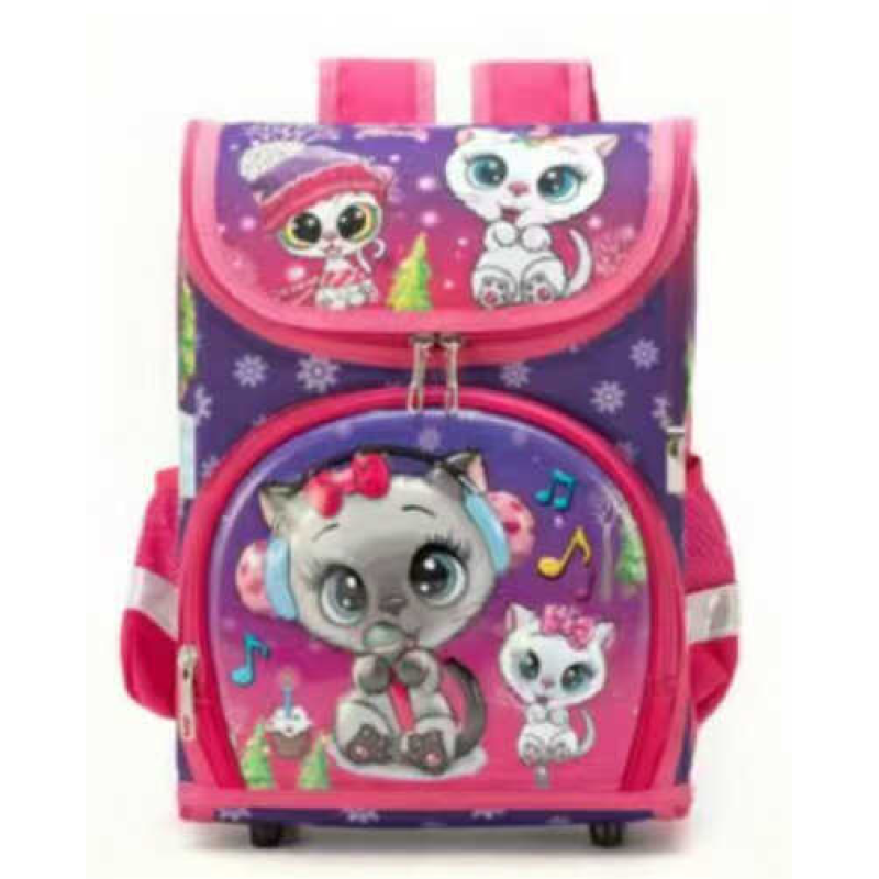 Рюкзак шкільний каркасний С 43558 (36) 3D принт, 1 відділення, 3 кармани, ортопедична спинка, в пакеті