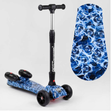 Самокат “Best Scooter“ MAXI“ 46189 з парогенератором (4) МУЗИКА, ДИМ, ТУРБІНИ, пластмасовий, колеса PU 120х40мм, складне алюмінієве кермо, в коробці