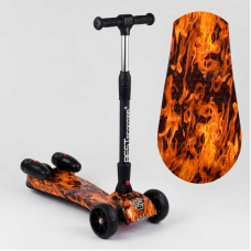 Самокат “Best Scooter“ MAXI“89341 з парогенератором (4) МУЗИКА, ДИМ, ТУРБІНИ, пластмасовий, колеса PU 120х40мм, складне алюмінієве кермо, в коробці