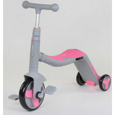 Самокат 3в1 JT 90601 (1) Best Scooter, самокат-велобіг-велосипед, світло, 8 мелодій, колеса PU, переднє колесо d = 20см, задні d = 11см