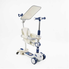 Самокат 5в1 “Skyper“ FJ-59060 (4) колеса PU125х40мм зі світлом, укр озвучування та підсвічування платформи,с ДОП. КОЛЕСАМИ, захисний бампер, в коробці