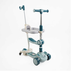 Самокат 5в1 “Skyper“ GH-41533 (4) колеса PU125х40мм зі світлом, укр озвучування та підсвічування платформи,с ДОП. КОЛЕСАМИ, захисний бампер, в коробці