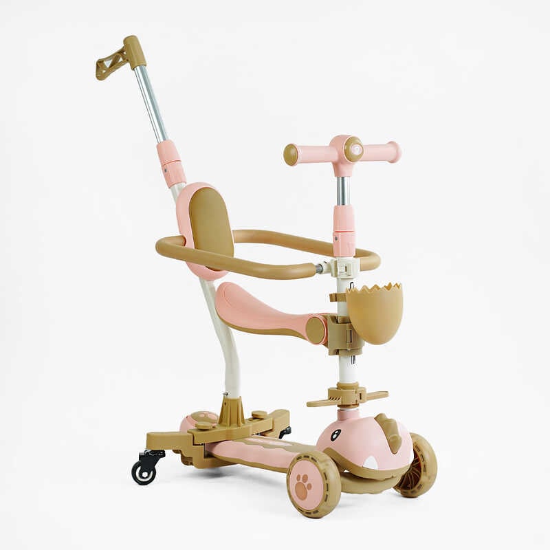 Самокат 5в1 “Skyper“ GL-05558 (6) колеса PU 125х40мм зі світлом, УКР. МУЗИКА та підсвічування платформи, з ДОП. КОЛЕСАМИ, захисний бампер, в коробці