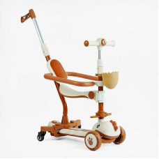 Самокат 5в1 “Skyper“ GL-09077 (6) колеса PU 125х40мм зі світлом, УКР. МУЗИКА та підсвічування платформи, з ДОП. КОЛЕСАМИ, захисний бампер, в коробці