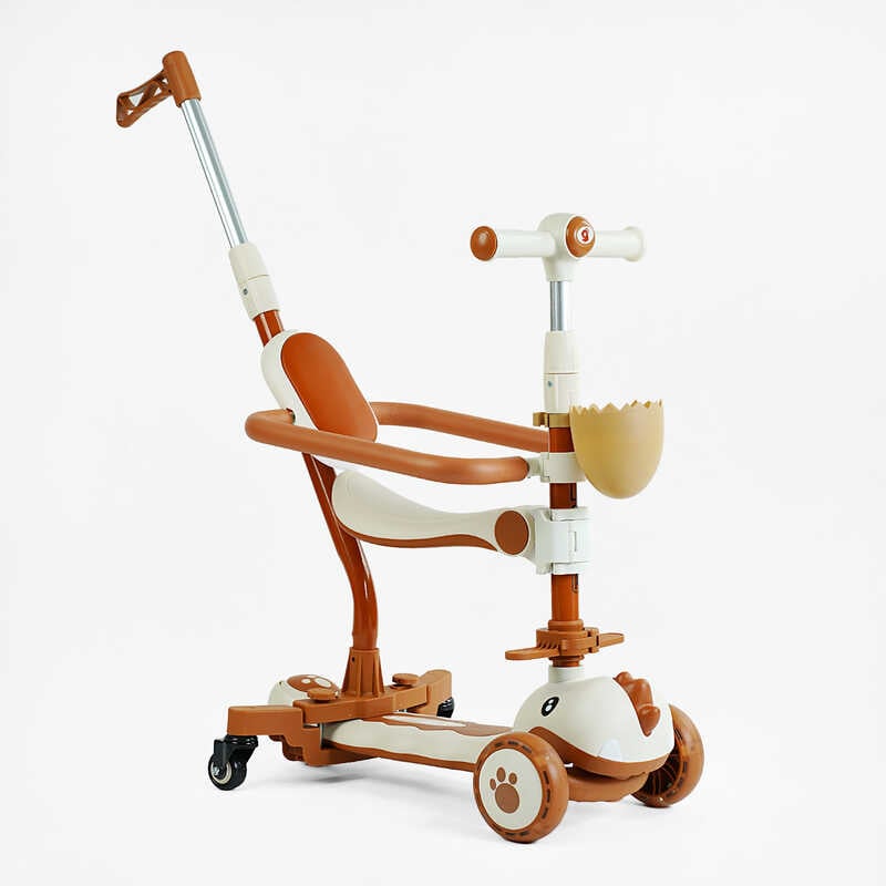 Самокат 5в1 “Skyper“ GL-09077 (6) колеса PU 125х40мм зі світлом, УКР. МУЗИКА та підсвічування платформи, з ДОП. КОЛЕСАМИ, захисний бампер, в коробці