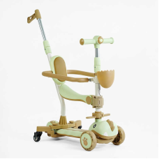 Самокат 5в1 “Skyper“ GL-09813 (6) колеса PU 125х40мм зі світлом, УКР. МУЗИКА та підсвічування платформи, с ДОП. КОЛЕСАМИ, захисний бампер, в коробці