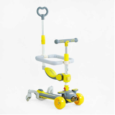 Самокат 5в1 “Skyper“ J-06118 (6) колеса PU 125х40мм зі світлом, музика та підсвічування платформи, з ДОП. КОЛЕСАМИ, захисний бампер, в коробці