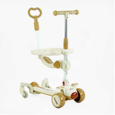 Самокат 5в1 “Skyper“ J-25110 (6) колеса PU 125х40мм зі світлом, музика та підсвічування платформи, з ДОП. КОЛЕСАМИ, захисний бампер, в коробці