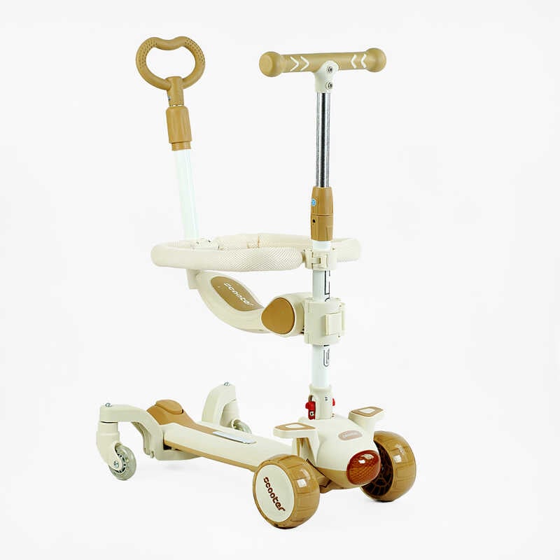 Самокат 5в1 “Skyper“ J-25110 (6) колеса PU 125х40мм зі світлом, музика та підсвічування платформи, з ДОП. КОЛЕСАМИ, захисний бампер, в коробці