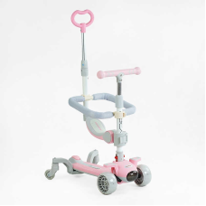 Самокат 5в1 “Skyper“ J-36225 (6) колеса PU 125х40мм зі світлом, музика та підсвічування платформи, з ДОП. КОЛЕСАМИ, захисний бампер, в коробці