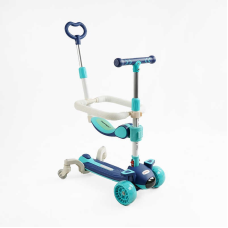 Самокат 5в1 “Skyper“ J-58460 (6) колеса PU 125х40мм зі світлом, музика та підсвічування платформи, з ДОП. КОЛЕСАМИ, захисний бампер, в коробці