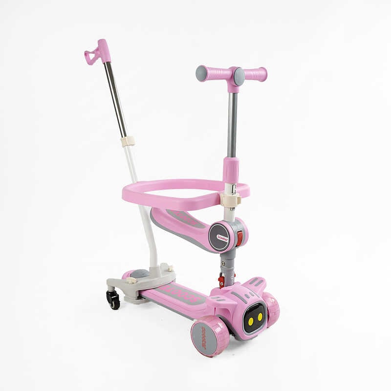 Самокат 5в1 “Skyper“ TY-1061 (6) колеса PU 125х40мм зі світлом, укр озвучування та підсвічування платформи, з ДОП. КОЛЕСАМИ, захисний бампер, в коробці