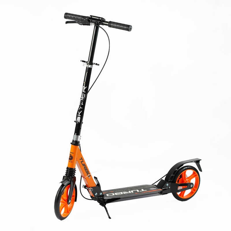 Самокат Skyper “Turbo“ TR-15100 (4) сталева рама, ручне дискове гальмо, діаметр PU коліс - 200мм, 2 амортизатори, в коробці