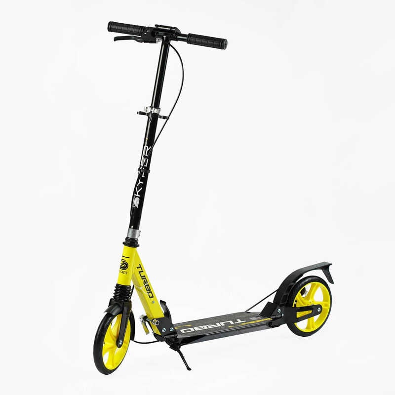 Самокат Skyper “Turbo“ TR-23699 (4) сталева рама, ручне дискове гальмо, діаметр PU коліс - 200мм, 2 амортизатори, в коробці