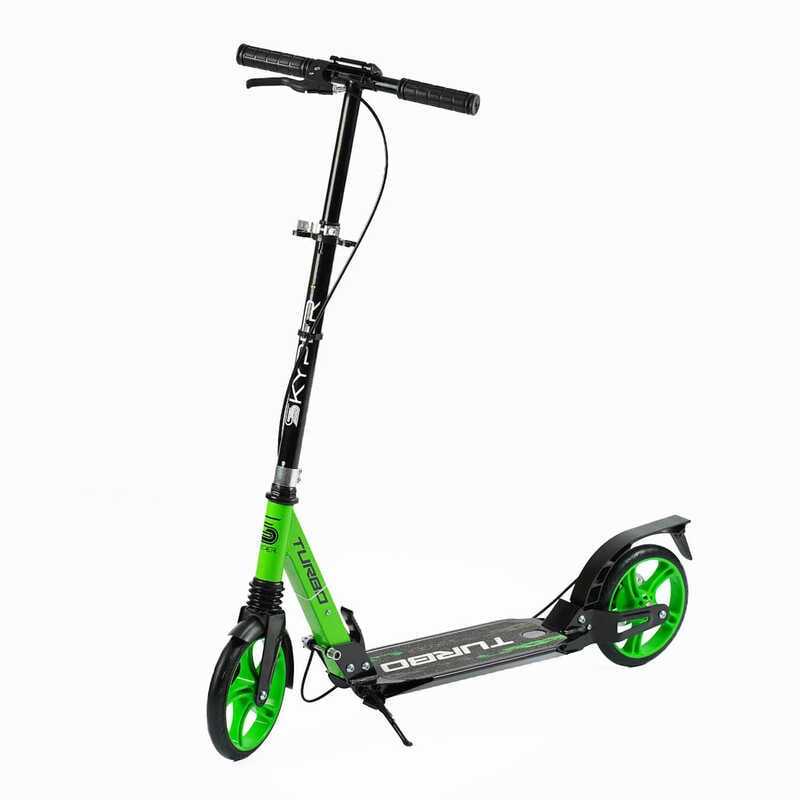 Самокат Skyper “Turbo“ TR-46503 (4) сталева рама, ручне дискове гальмо, діаметр PU коліс - 200мм, 2 амортизатори, в коробці