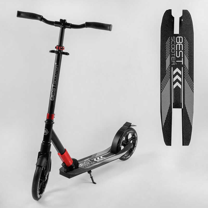 Самокат алюмінієвий “Best Scooter“ 11391 (2) колеса PU, d переднього колеса - 230мм, d заднього колеса - 215мм, 1 амортизатор передній, в коробці Самокат алюмінієвий “Best Scooter“ 11391 (2) колеса PU, d переднього колеса - 230мм, d заднього колеса - 215мм, 1 амортизатор передній, в коробці