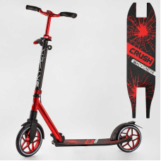 Самокат алюмінієвий “Skyper Crush“ 95692 (2) колеса PU, ФАРА, затискач керма, d передніх коліс - 230мм, d задніх коліс 200мм, 1 амортизатор передній