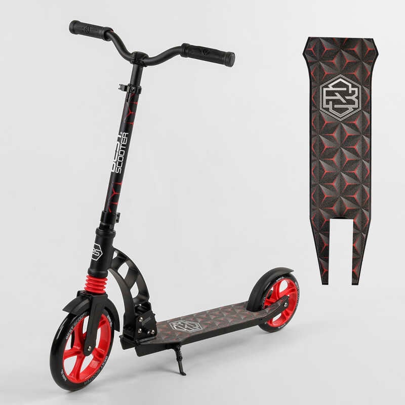 Самокат двоколісний “Best Scooter“ 61711 (2) колеса PU, d переднього колеса - 230мм, d заднього колеса - 180мм, 1 амортизатор, в коробці