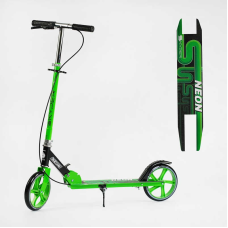 Самокат двоколісний “Skyper Neon“ N-36719 (6) сталева рама, ручне гальмо, колеса PU діаметр 200мм, грипси гумові