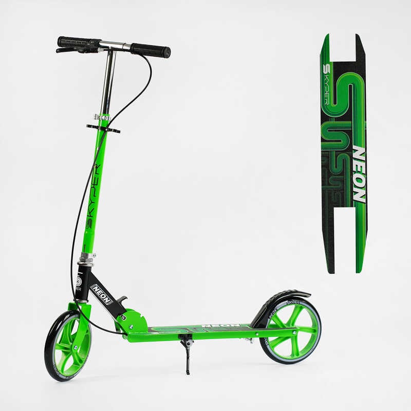 Самокат двоколісний “Skyper Neon“ N-36719 (6) сталева рама, ручне гальмо, колеса PU діаметр 200мм, грипси гумові Самокат двоколісний “Skyper Neon“ N-36719 (6) сталева рама, ручне гальмо, колеса PU діаметр 200мм, грипси гумові