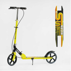 Самокат двоколісний “Skyper Neon“ N-81483 (6) сталева рама, ручне гальмо, колеса PU діаметр 200мм, грипси гумові