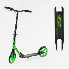 Самокат двоколісний “Skyper“ S - 95019 (4) “Sirius“, салатово-чорний, колеса PU 200 мм, 1 амортизатор, ручне гальмо, в коробці