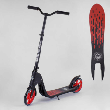 Самокат двоколісний 18424 “Best Scooter“ (2) колір ЧЕРВОНИЙ, колеса PU - 20 см, широкий велосипедне кермо, новий зажим керма, в коробці