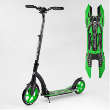 Самокат двоколісний Best Scooter 52266 (4) колеса PU - переднє 23 см, заднє - 20 см, 1 амортизатор, широкий руль, зажим руля, в коробці