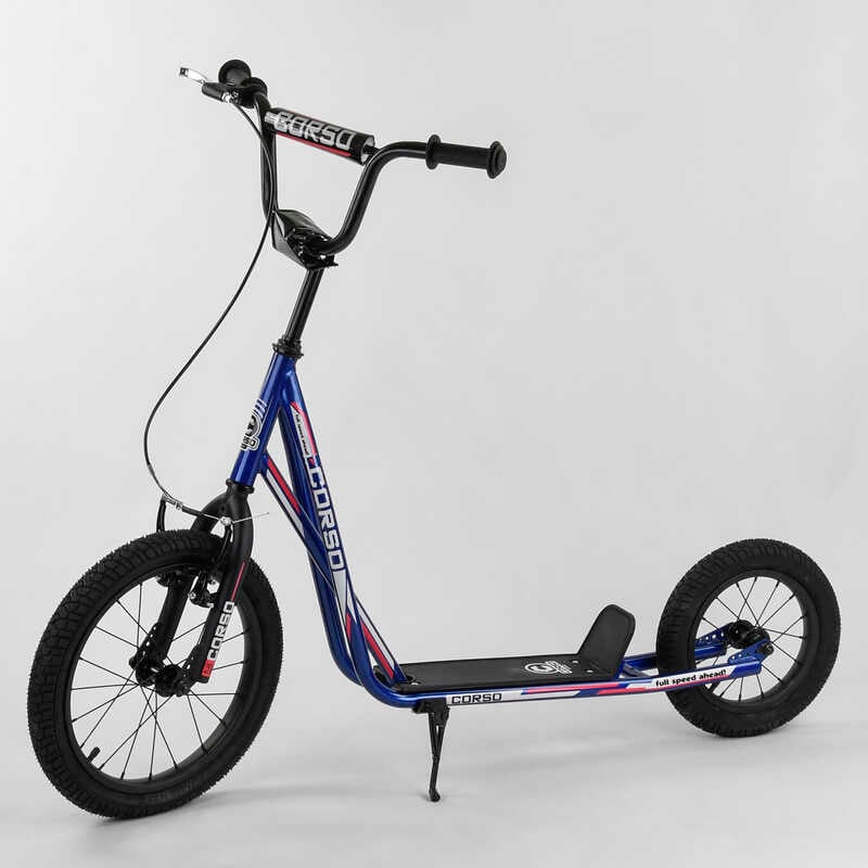 Самокат МХ 30609 (1) `` Corso`` колеса надувні, переднє 16`` / заднє 12``, ручне переднє гальмо Самокат МХ 30609 (1) `` Corso`` колеса надувні, переднє 16`` / заднє 12``, ручне переднє гальмо