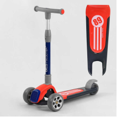 Самокат триколісний RS-9119 (6) Best Scooter, ЧЕРВОНИЙ,  складне алюмінієве кермо, 3 колеса PU зі світлом, d = 120*50 мм