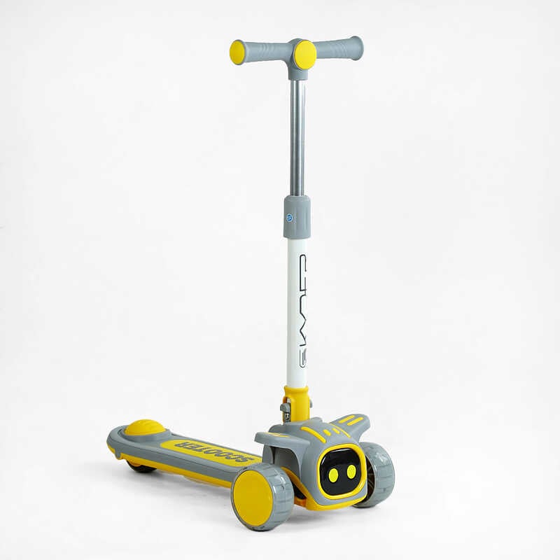 Самокат триколісний “Skyper“ RD-0387 (8) колеса PU 125х40мм зі світлом, музика та підсвічування платформи, складне кермо, в пакеті