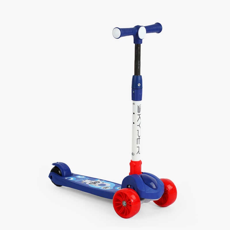 Самокат триколісний “Skyper“ SL-3160 (10) колеса PU 125х40мм зі світлом, українське озвучування та підсвічування платформи, кермо складне 