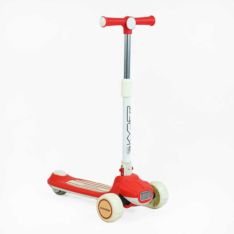 Самокат триколісний “Skyper“ Y-80733 (8) колеса PU 125х40мм зі світлом, музика та підсвічування платформи, кермо складне, в коробці