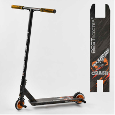 Самокат трюковий 65640 Best Scooter (4) “CRASH“ HIC-система, ПЕГИ, алюмінієвий диск і дека, колеса 110 мм PU, ширина керма - 57 см, в коробці