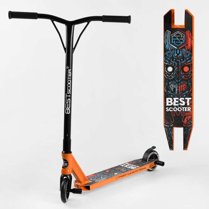 Самокат трюкових Best Scooter 18378 (1) HIC-система, Пегі, алюмінієвий диск і дека, колеса PU d-110мм, ширина керма - 52 см, висота - 83 см, в коробці Самокат трюкових Best Scooter 18378 (1) HIC-система, Пегі, алюмінієвий диск і дека, колеса PU d-110мм, ширина керма - 52 см, висота - 83 см, в коробці