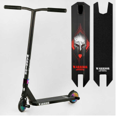 Самокат трюковий Т-60738 Best Scooter (4) “Warrior“, HIC-система, ПЕГИ, алюмінієвий диск та дека, колеса PU, d=120 мм, ширина керма 58 см