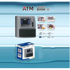 Сейф 3681 Штрих = 40118 (12) банкомат, на батарейках, звук, карта, імітація роботи справжнього банкомата, видача готівки, приймання готівки, в коробці