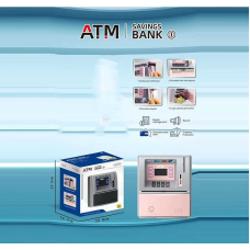 Сейф 3681 Штрих = 40125 (12) банкомат, на батарейках, звук, карта, імітація роботи справжнього банкомата, видача готівки, приймання готівки, в коробці