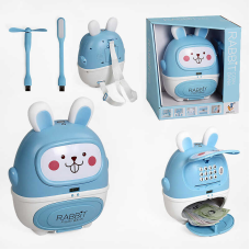 Сейф 8100-1 (16) озвучення англійською мовою, годинник, музика, пісеньки, USB-лампа, USB-вентилятор, регульовані лямки, іграшкові гроші, в коробці