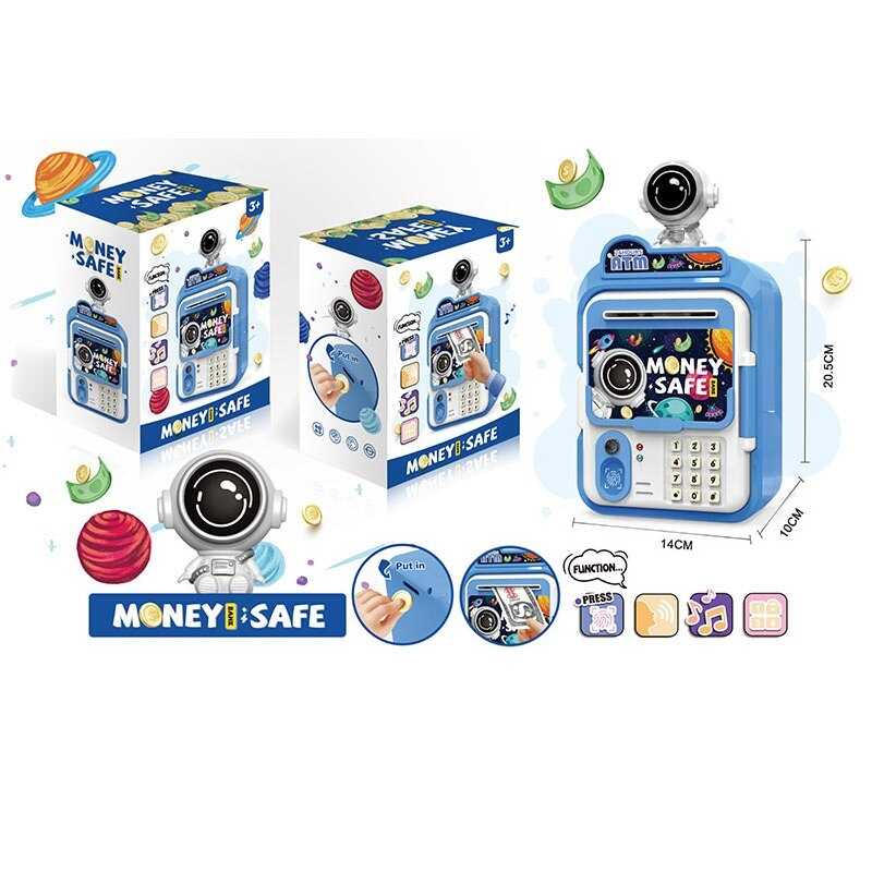 Сейф WF 3023 A (60/2) звуки, підсвічування, наліпки, іграшкові гроші, в коробці