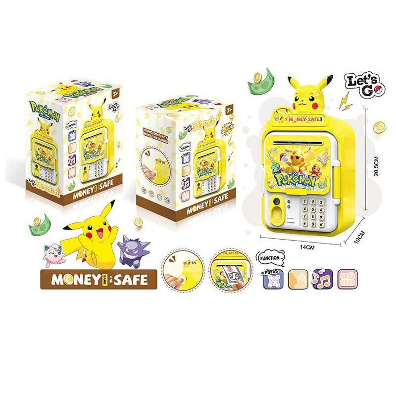 Сейф WF 3023 PK (60/2) звуки, підсвічування, наліпки, іграшкові гроші, в коробці