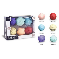 Сенсорні кульки 6107 (72/2) 6 штук, пискавка, в коробці