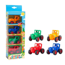 Синій трактор 49486 (108/2) 4 трактори, герої, інерція, в коробці