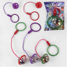 Скакалка на ногу SA 1001 (168/2) підсвічування мультиколор, в кулі світлодіодний м“ячик, на батарейках, на листі