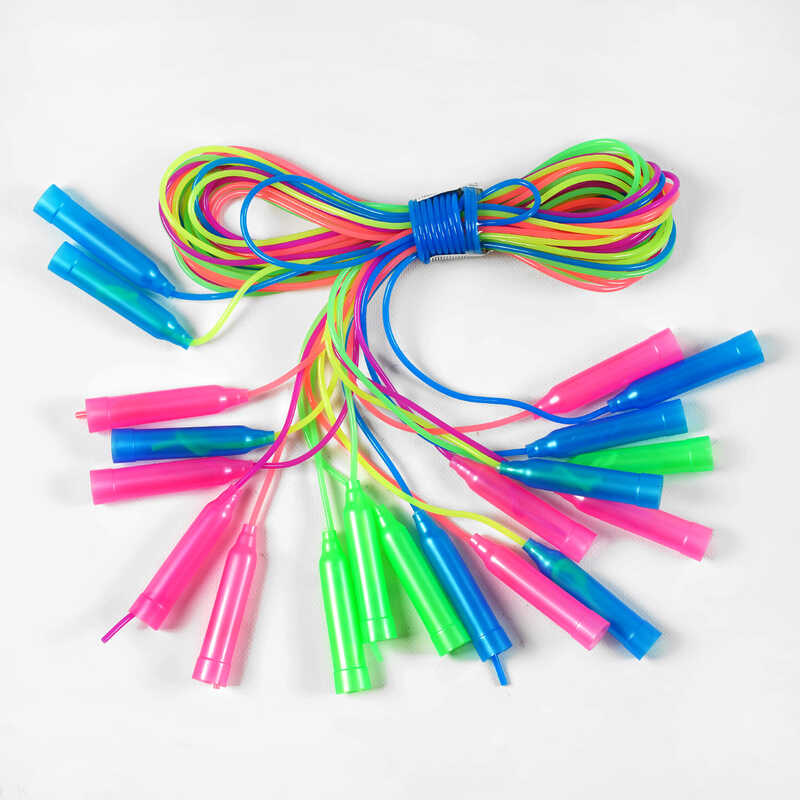 Скакалка С 34145 (80) кольорова /ЦІНА ЗА ЗВ“ЯЗКУ/ 10шт у зв“язці, довжина 230см, товщина 4 мм