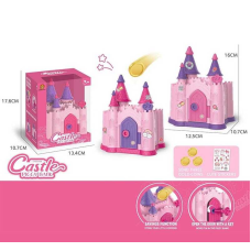 Скарбничка ZH 998-63 (120/2) “Замок“, зачиняється на ключик, 3 монетки, наліпки, в коробці