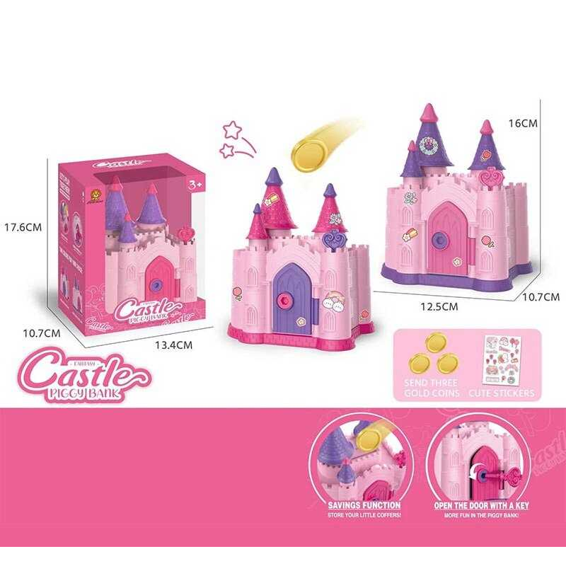 Скарбничка ZH 998-63 (120/2) “Замок“, зачиняється на ключик, 3 монетки, наліпки, в коробці Скарбничка ZH 998-63 (120/2) “Замок“, зачиняється на ключик, 3 монетки, наліпки, в коробці