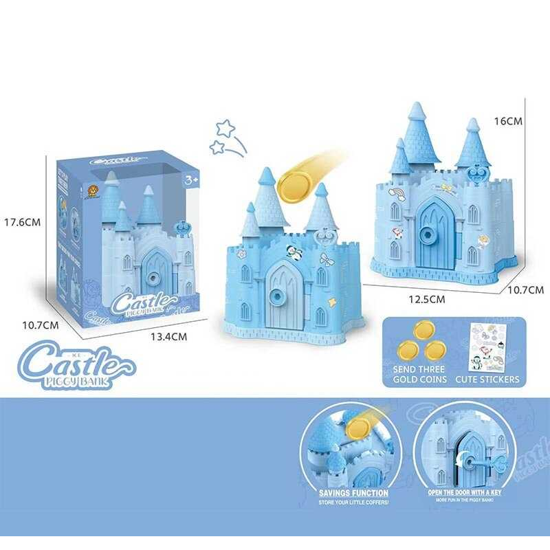 Скарбничка ZH 998-64 (120/2) “Замок“, зачиняється на ключик, 3 монетки, наліпки, в коробці Скарбничка ZH 998-64 (120/2) “Замок“, зачиняється на ключик, 3 монетки, наліпки, в коробці